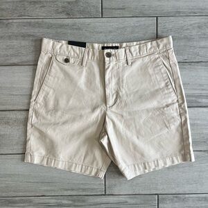 Banana Republic Cream Flat Front Shorts